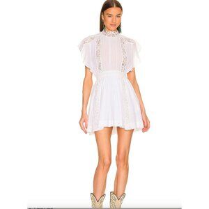 Isabel Marant Etoile Gisele White Lace Mini Dress - Size 8